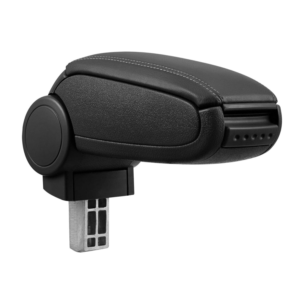 Bracciolo centrale per Volkswagen Up! con scomparto imbottito in similpelle nera con cuciture nere 03_0000736