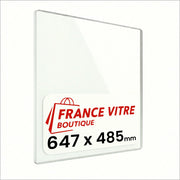 647 x 485 x 4 mm - Vetro per stufa a legna - vetro camino di ricambio - vetro per caminetto resistente al fuoco - France Vitre