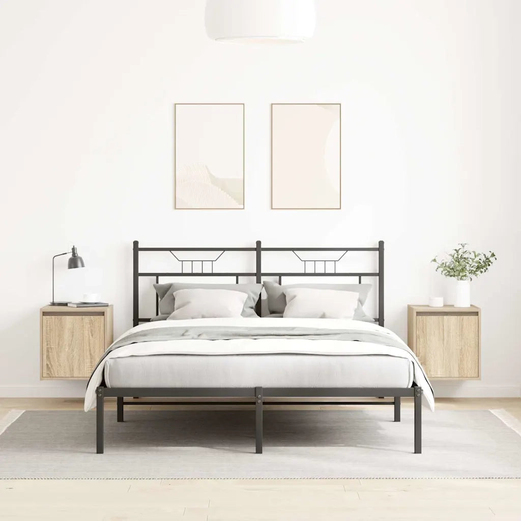 Comodini a Muro 2 pz-Set di 2 Tavolino da notte Rovere Sonoma 38x34x40 cm 109261