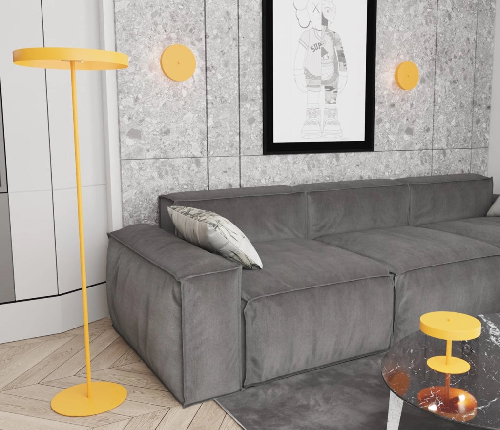 Lampada da terra loft arancione NEMO Emibig 3xG9 8W