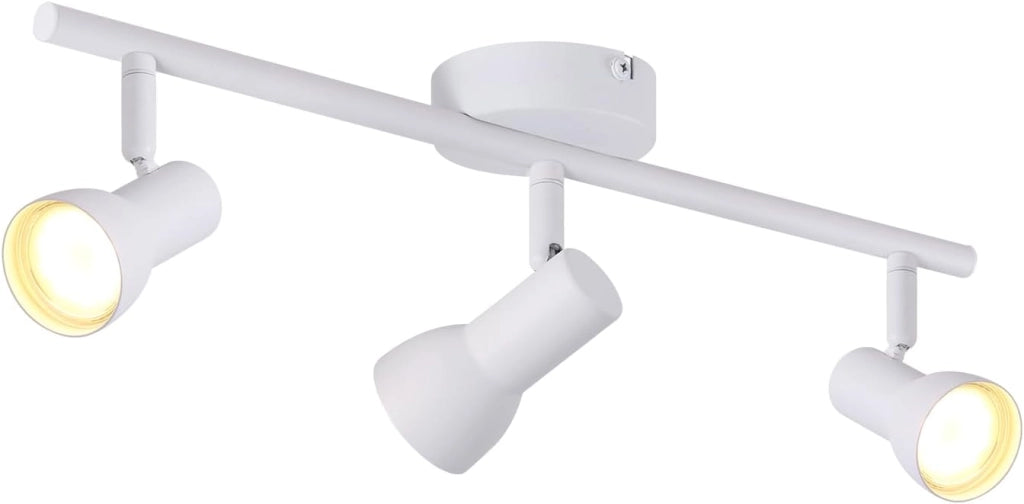 ZMH Faretto da soffitto neri 3 luci GU10 orientabili 350° metallo design moderno senza lampadina