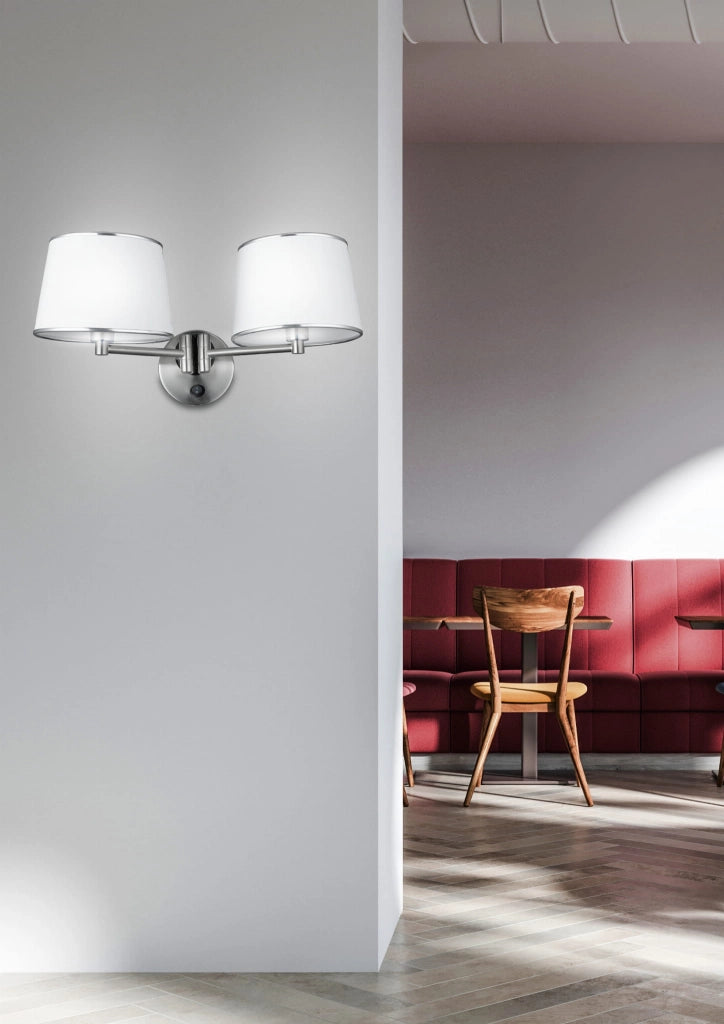 Applique Candellux Ibis 22-00890 2xE14 argento bianco