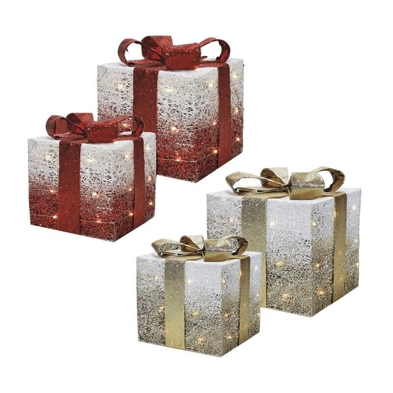 HIGH-TECH SET 2 PACCHI CHRISTMAS CON MICROLED ASSORTITE