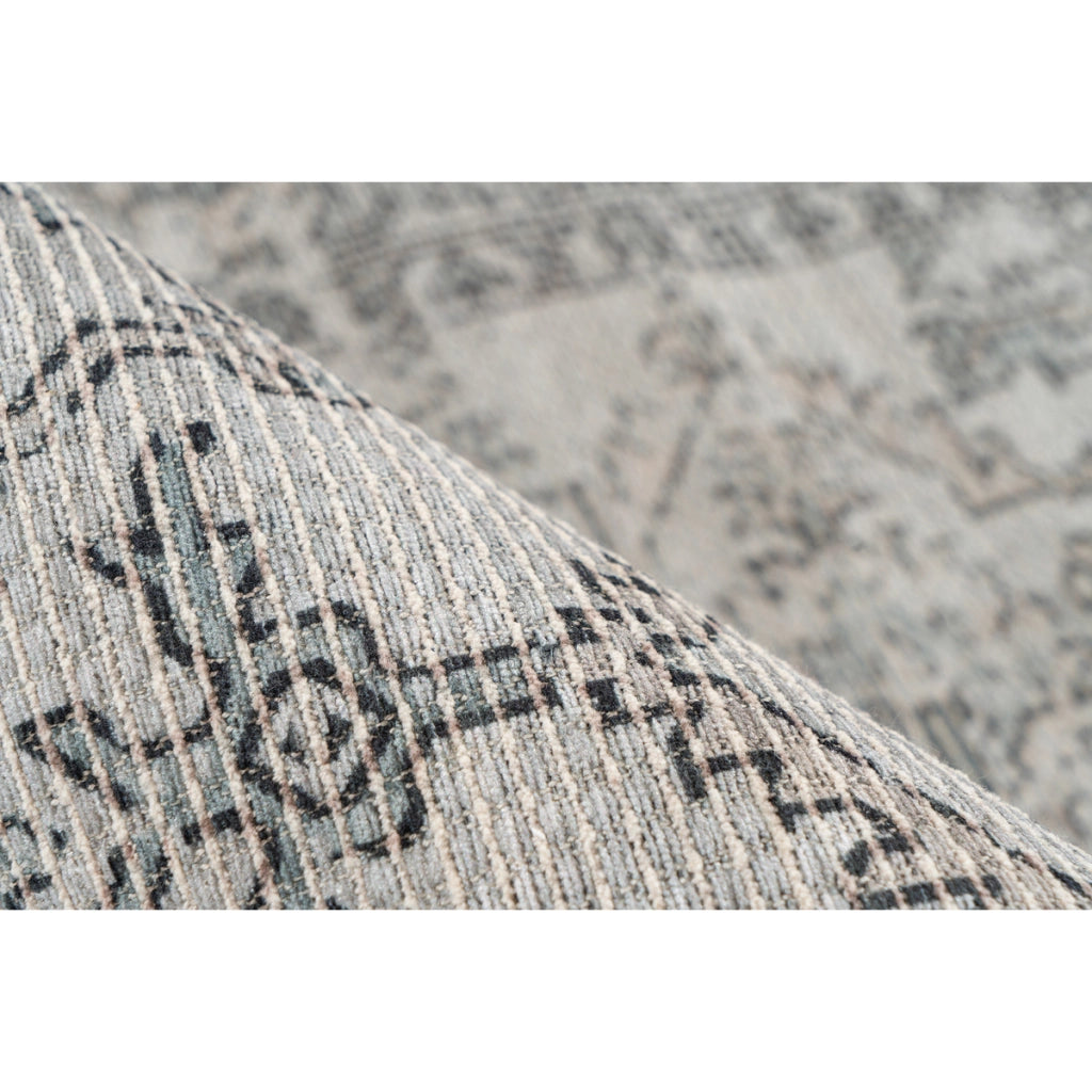 Tappeto Vintage Perry Verde e Taupe in Cotone