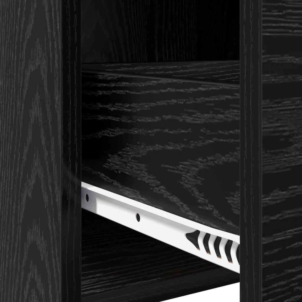 Credenza Rovere Nero 75 x 36 x 80 cm Legno ingegnerizzato 8011116