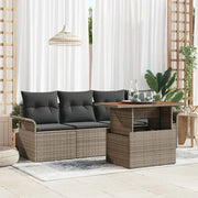 Set Divano da Giardino con cuscino 5 pcs Grigio polyrattan 3349264