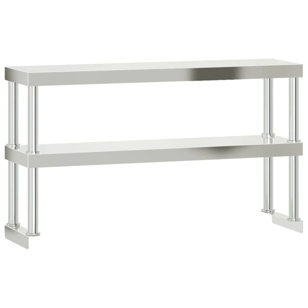 Tavolo da lavoro professionale da cucina con ripiano 110 x 55 x 150 cm acciaio inox 02_0045421