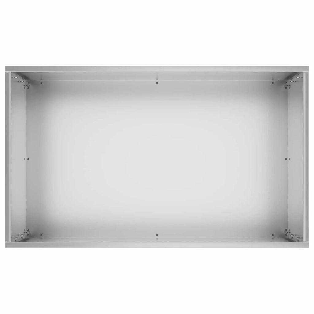 Vaso da giardino 2 pz Argento 50 x 40 x 75 cm Acciaio zincato 8005677