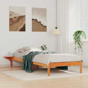 Letto con Tavolini Laterali Marrone cerato 80 x 220 cm 873240