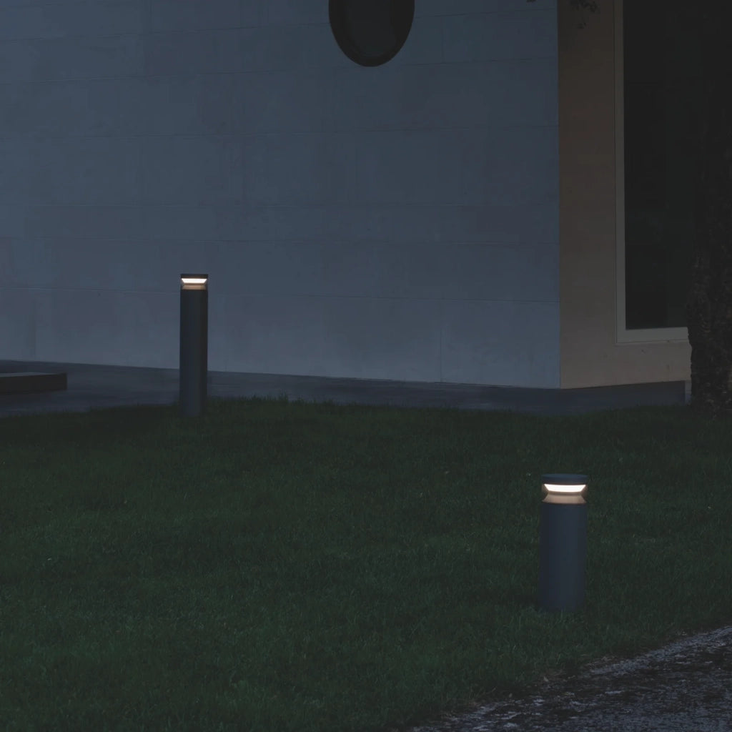 Lampada Da Tavolo Boeing Luce Calda 14W Nero IP65 Metallo/Vetro Ideal Lux