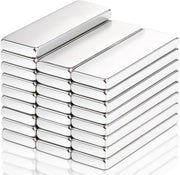 Pacchetto con 25 forti magneti, 30x10x3mm magneti neodimio extra forti, magneti per lavagne magnetiche, forti magneti rettangolari per armadi cucina, magneti per lavagna con retro adesivo.