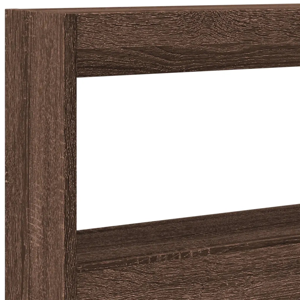 Testiera | Testata con Contenitore a LED Rovere Marrone 160x17x102 cm