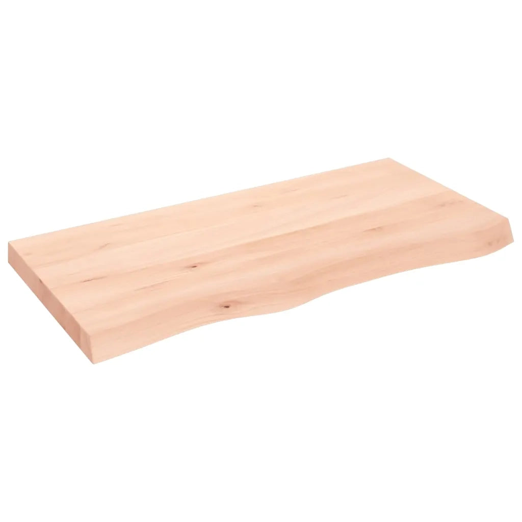 Piano per Tavolo | Superficie Tavolo | Piano Scrivania 100x50x(2-6)cm in Rovere Massello Non Trattato