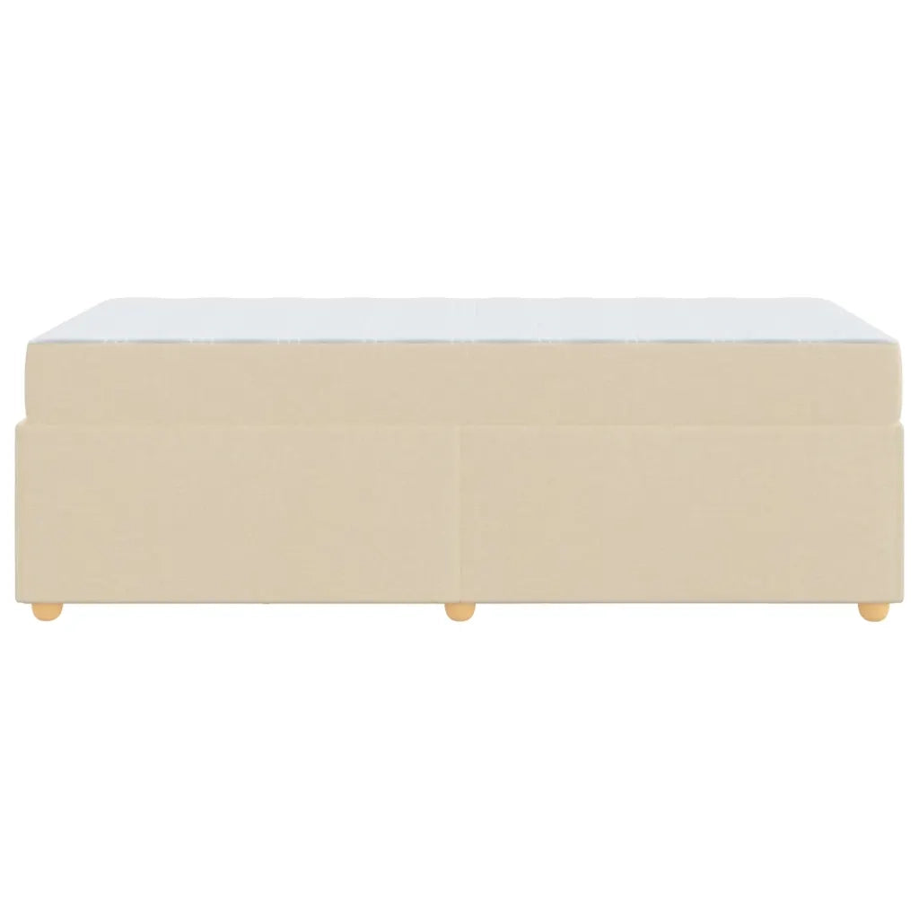 Struttura del letto con materasso Crema 90 x 190 cm Tessuto