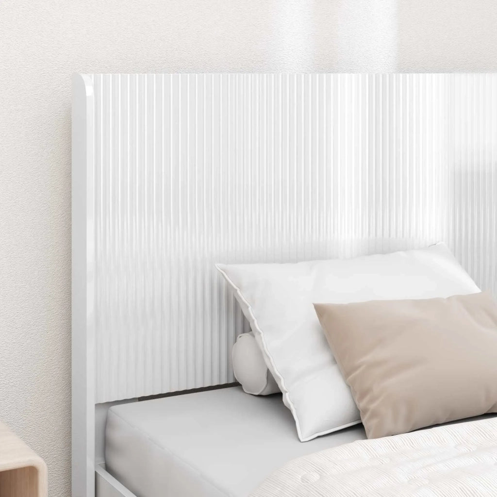 Testiera Letto Bianco Lucido Legno ingegnerizzato 889629