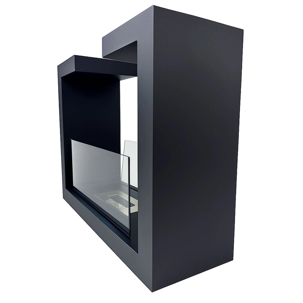 Camino a Bioetanolo da Terra Venus Free Standing Geometrico e Vetri Protettivi Serbatoio 850 ml in Acciaio Verniciato