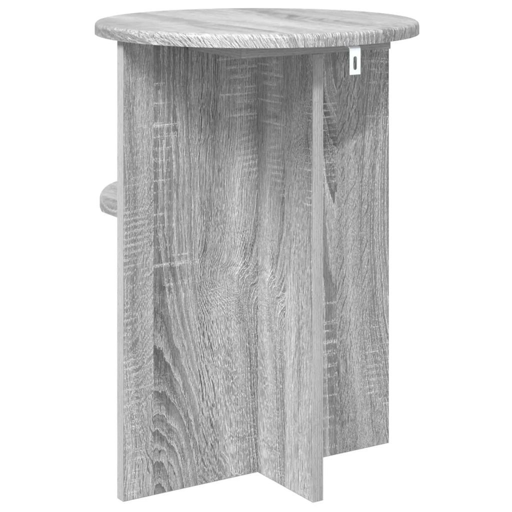 Tavolo laterale con archiviazione Grigio Sonoma Ø 39,5 x 55 cm 8001025