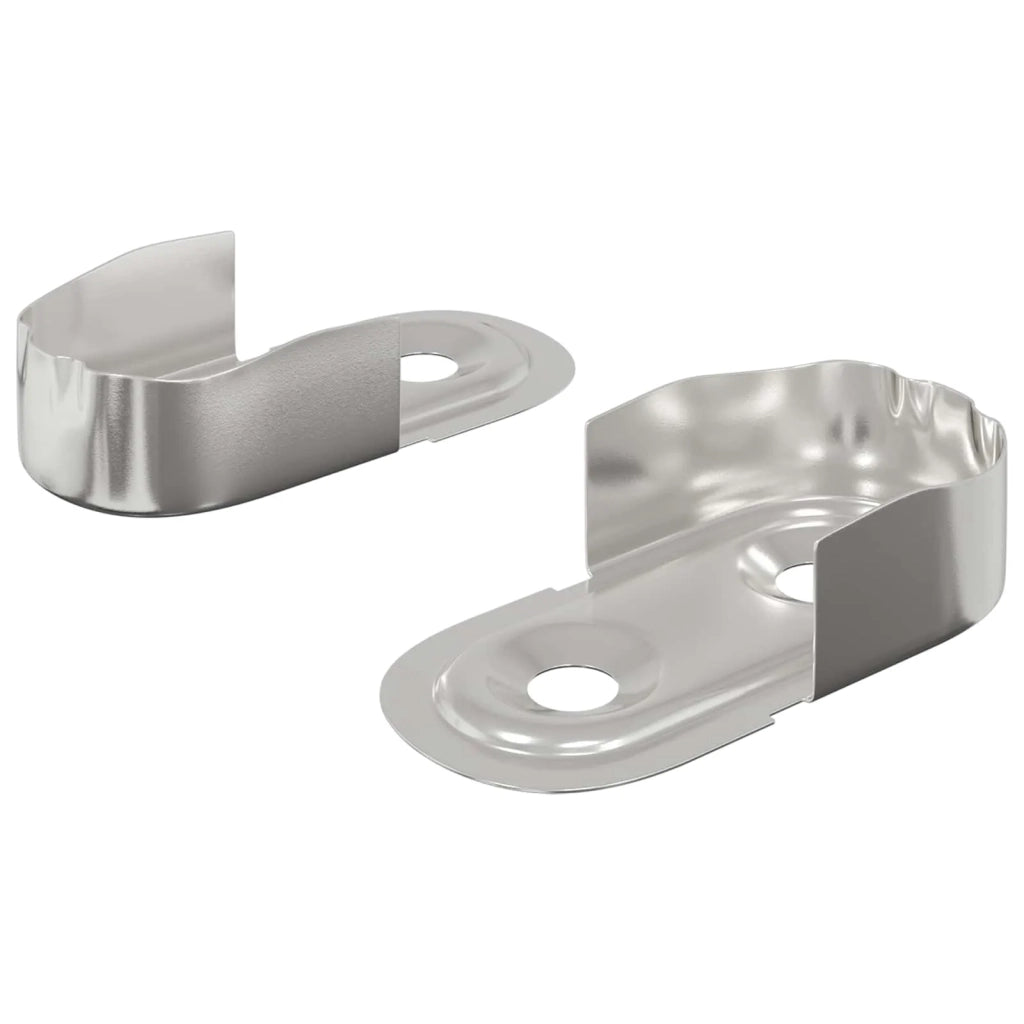 Braccio per asta dell'armadio 2 pz Zinco Bianco Ferro CFW4323101