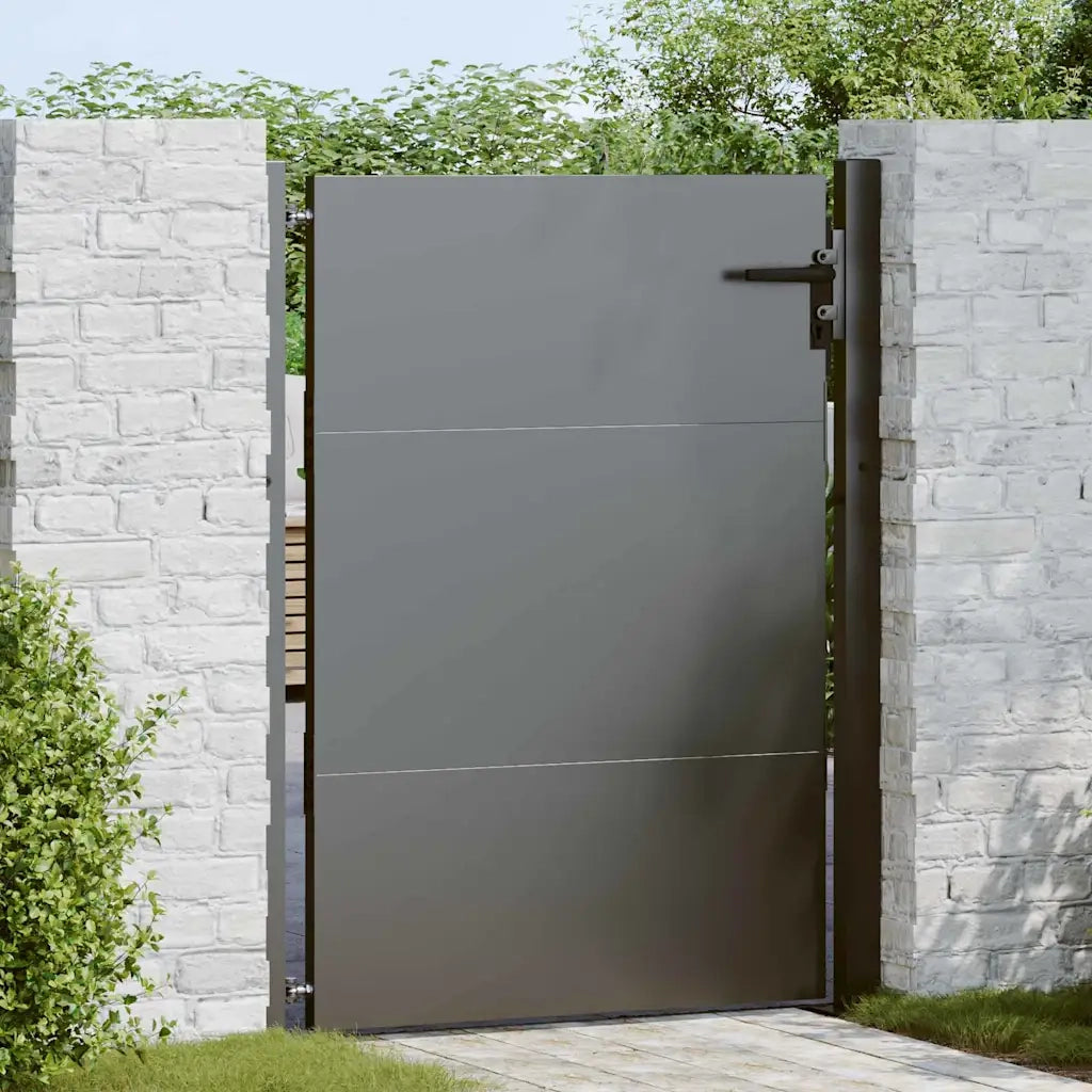 Cancello da giardino con blocco Nero 105 x 130 cm 42015905