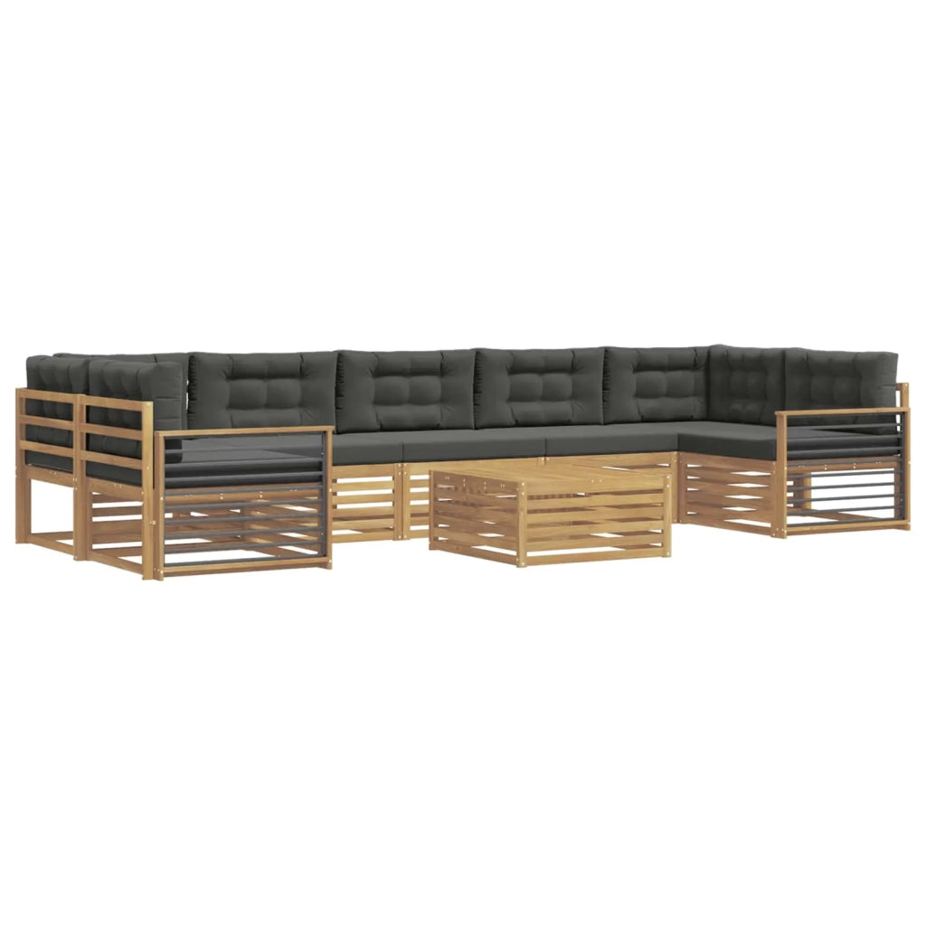 Set di divani da esterno 8 pcs Bianco e Antracite 3390217