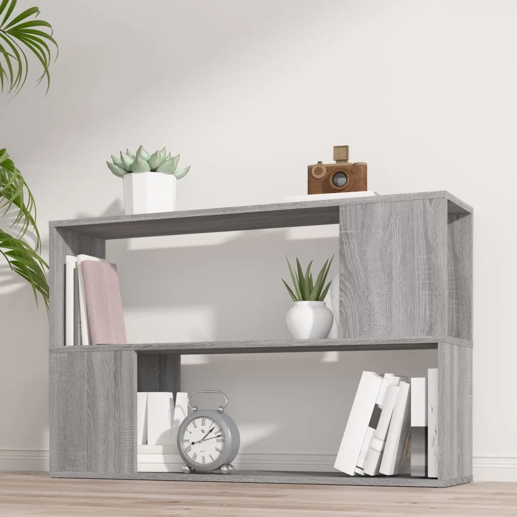 Libreria-Scaffale per Libri-Mobile di Stoccaggio Grigio Sonoma 100x24x63 cm in Legno Multistrato