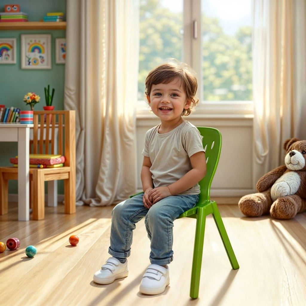 Sedia per Bambini 3+ Anni Strong 38x36x56 cm Salvaspazio e Impilabile in Plastica Colore Assortito