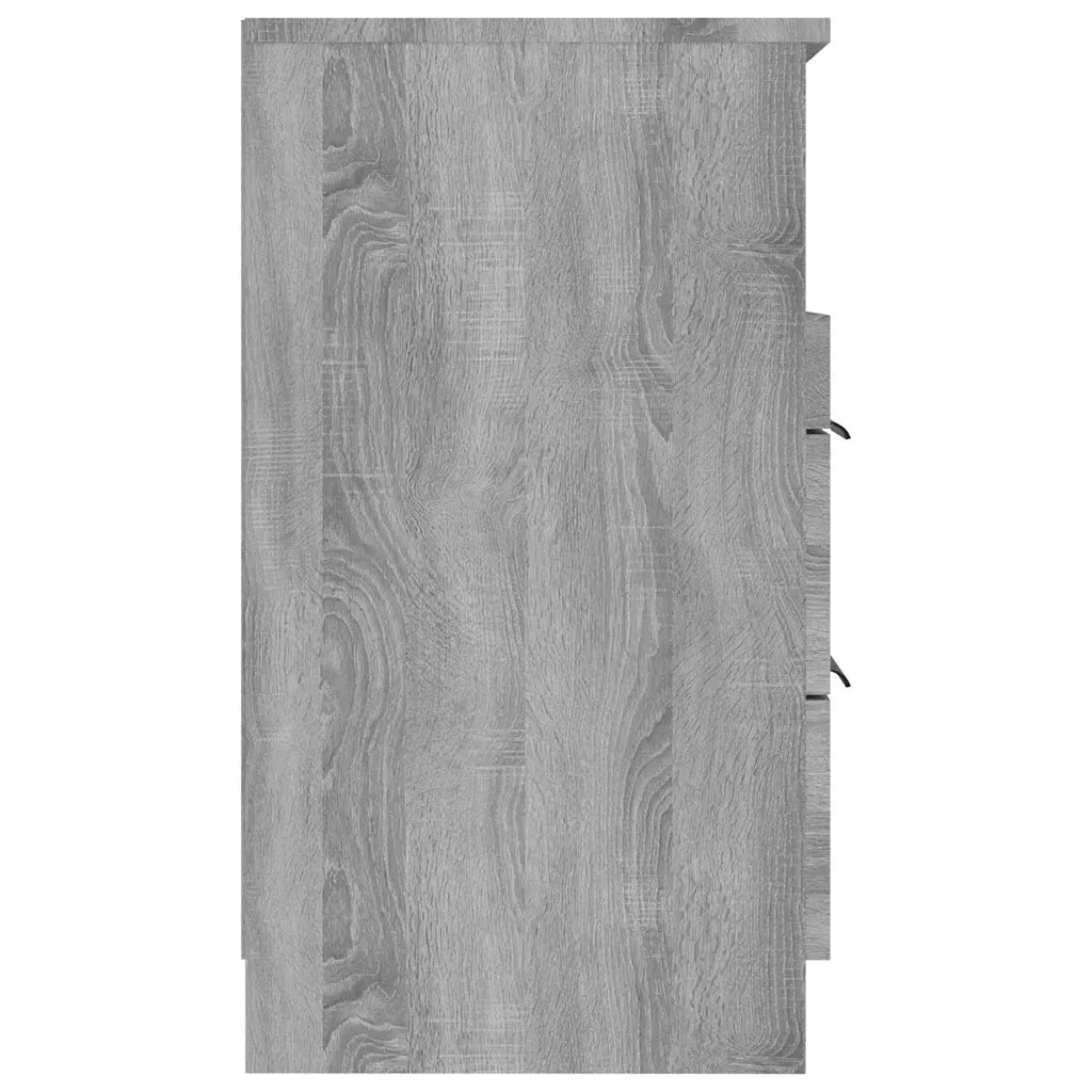 Comodini 2 pz-Set di 2 Tavolino da notte Grigio Sonoma in Legno Multistrato 721354