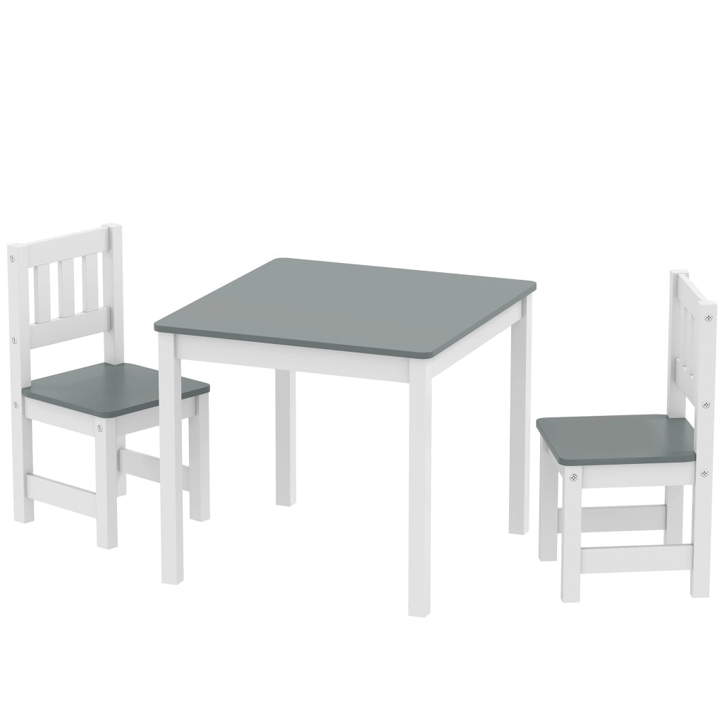 Set Tavolo e Sedie per Bambini ¨C Xylo ¨C Legno Bianco Grigio 3-8 Anni