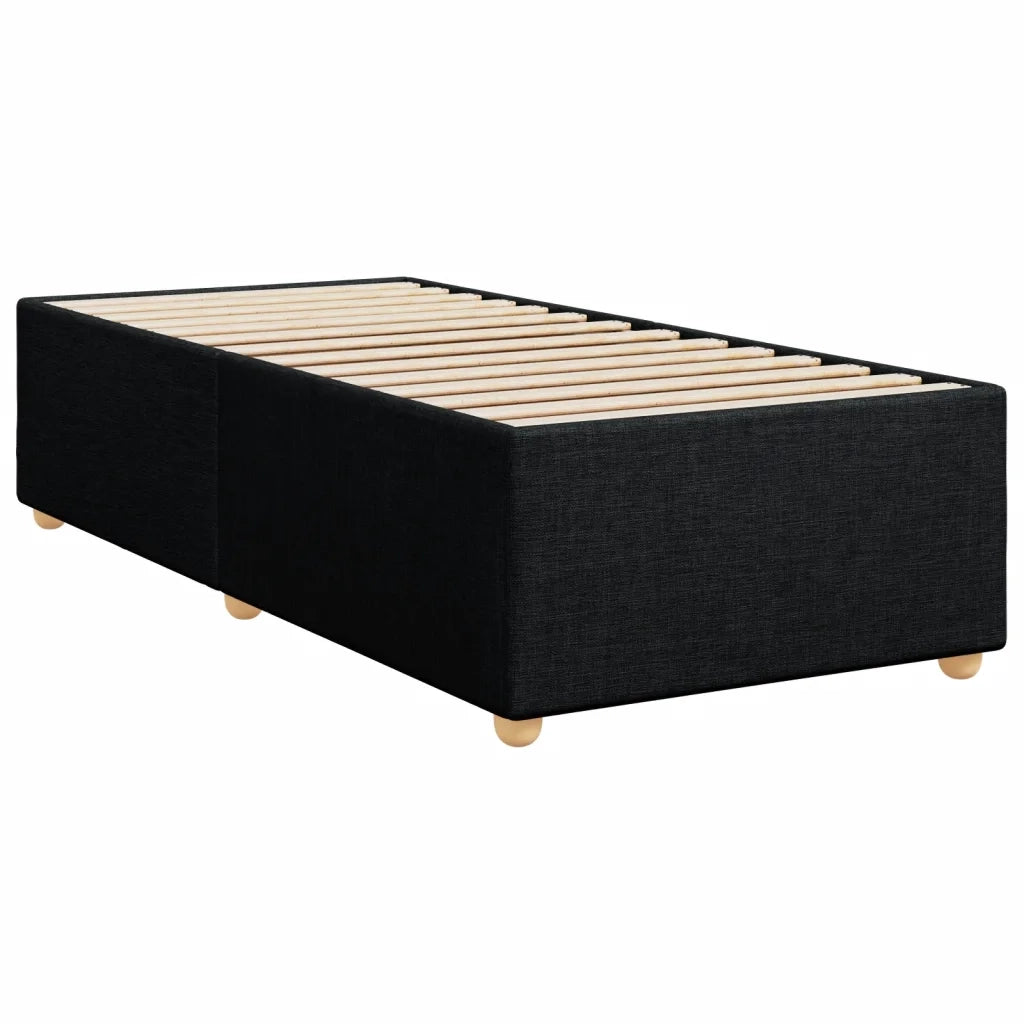 Giroletto a Molle con Materasso-Struttura Letto Nero 80x200 cm inTessuto 840940