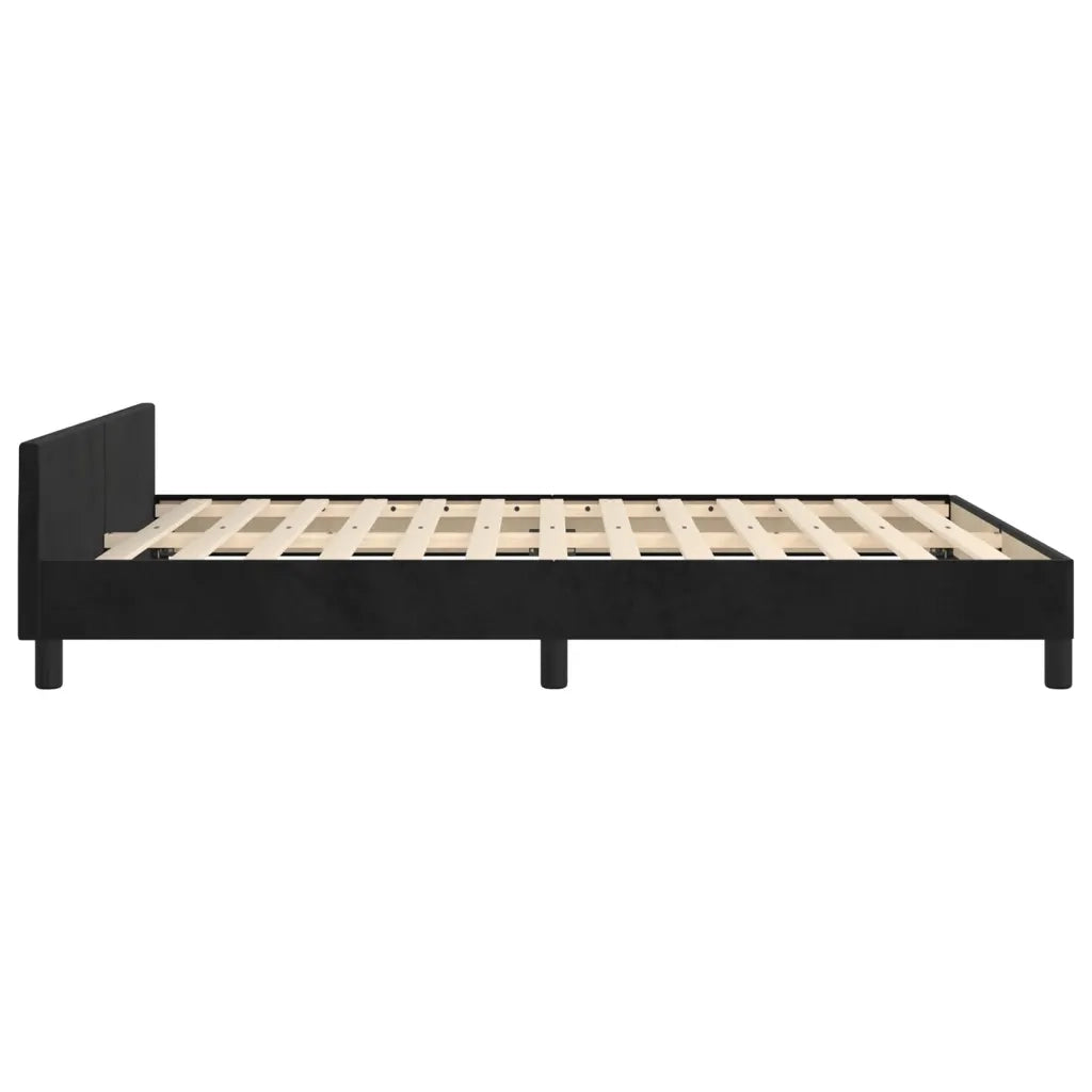 Giroletto senza Materasso Nero 140x200 cm in Velluto 3125820