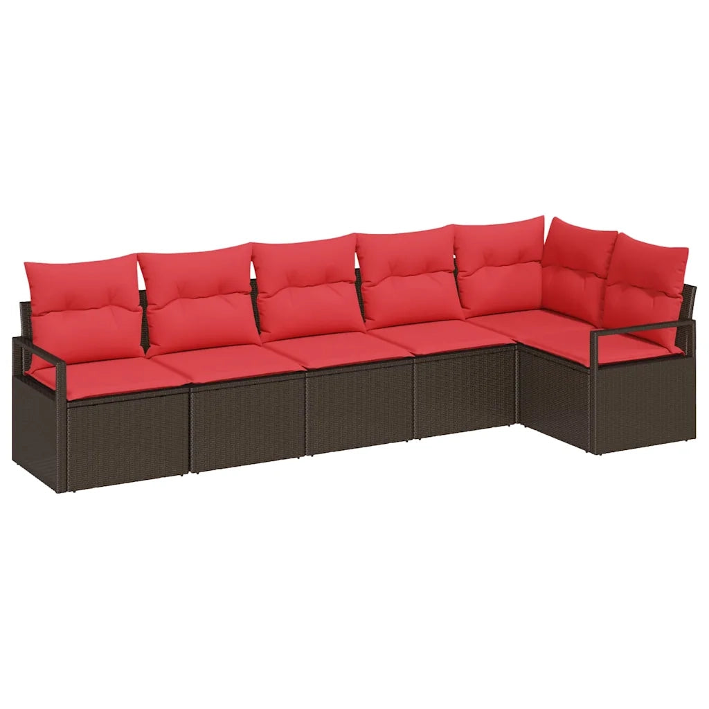 Set di divani 6 pcs Marrone polyrattan 3346404