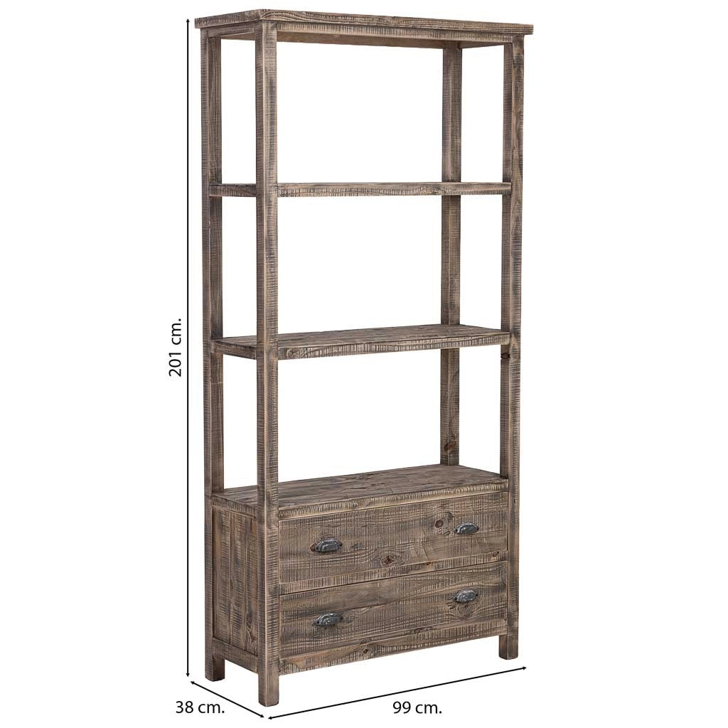 Libreria in legno marrone 99x38x201h cm