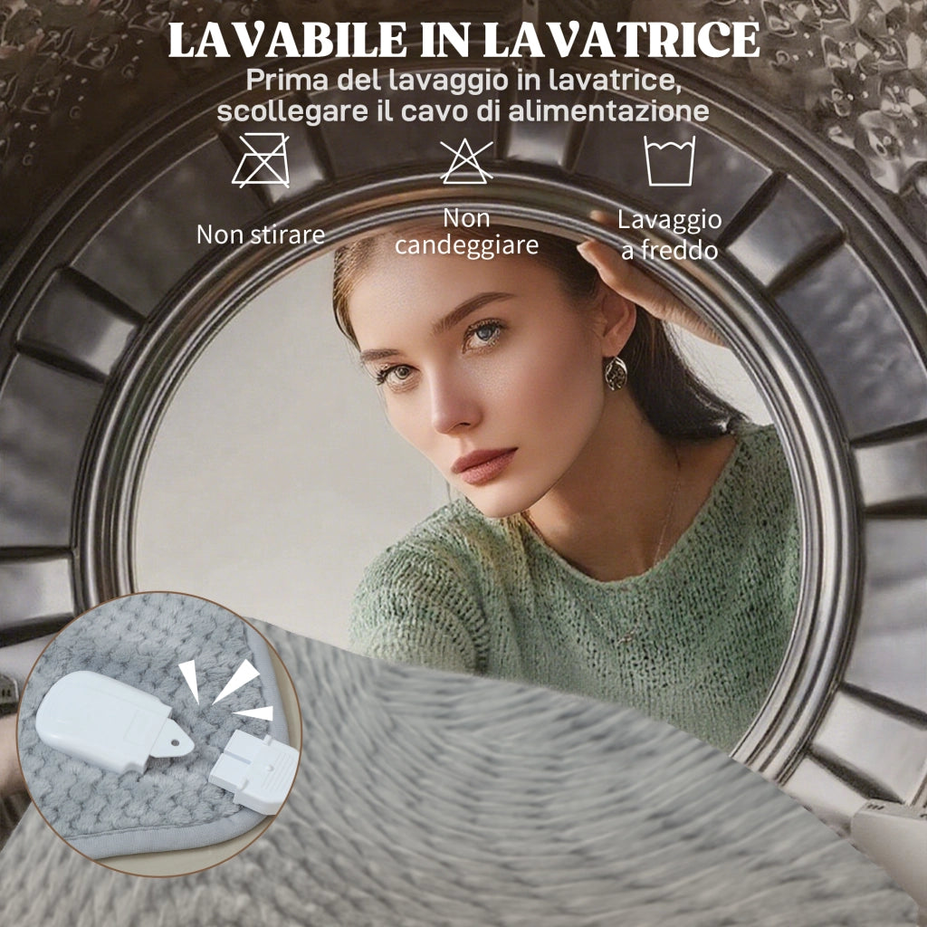 Scaldasonno Elettrico Grigio con Telecomando ¨C Zephmum ¨C 160x140 cm
