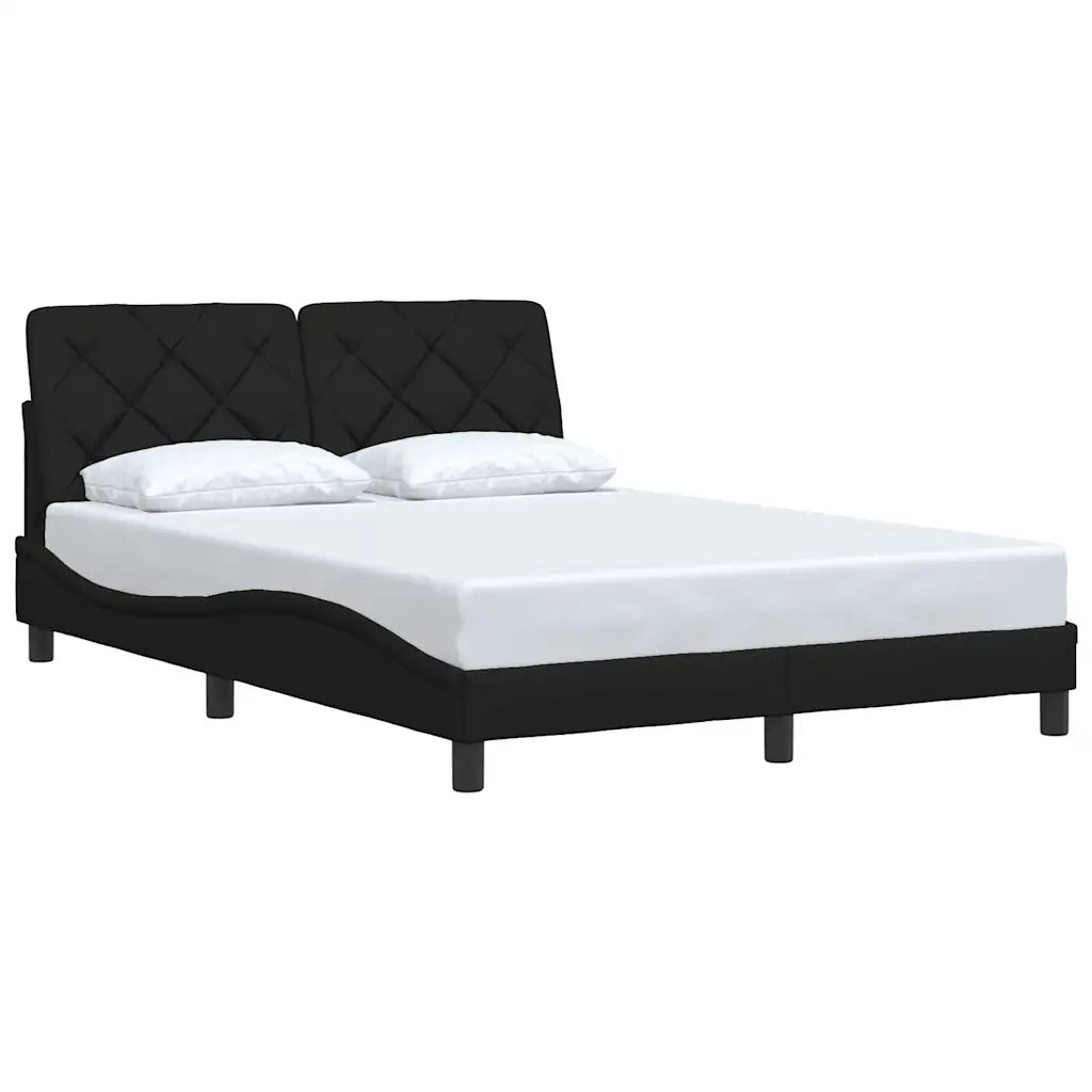 Giroletto senza Materasso-Struttura Letto Nero 120x200 cm Tessuto 631185