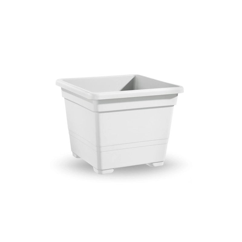 VASO QUADRATO CM.38  BIANCO- 1,0 pz