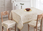 Copritavolo Salotto/Cucina Jacquard Modello Mexico Made In Italy - 140x140 - Rosa Antico