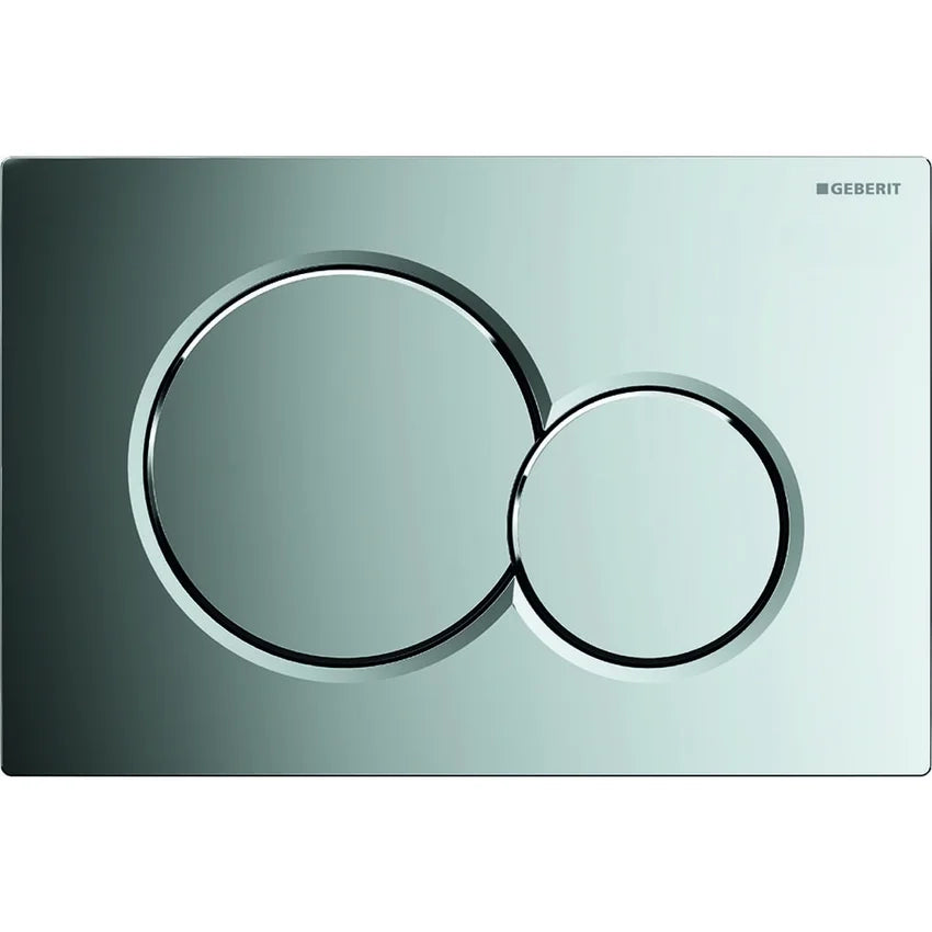 PLACCA DI COMANDO SIGMA01 DOPPIO TASTO  CROMATA GEBERIT