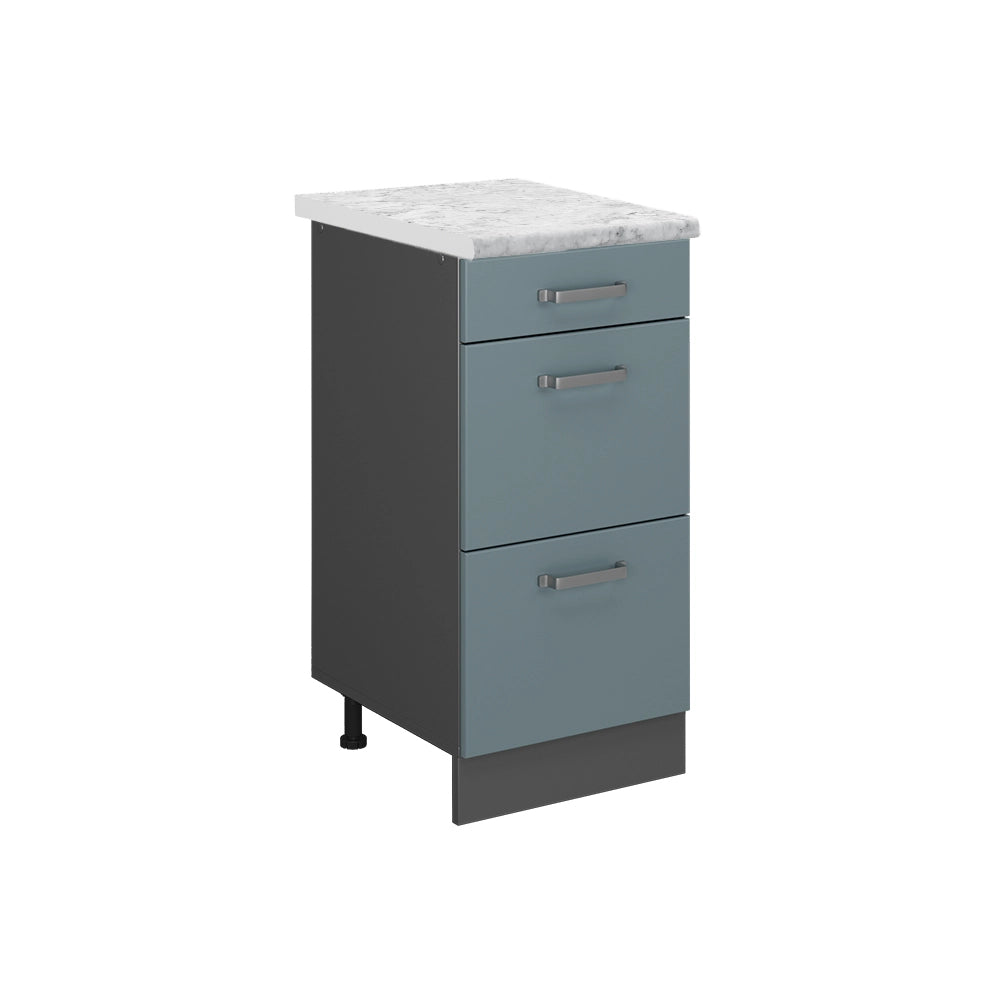 Vicco Mobiletto base per cucina Grigio-blu 40 cm PL Marmo