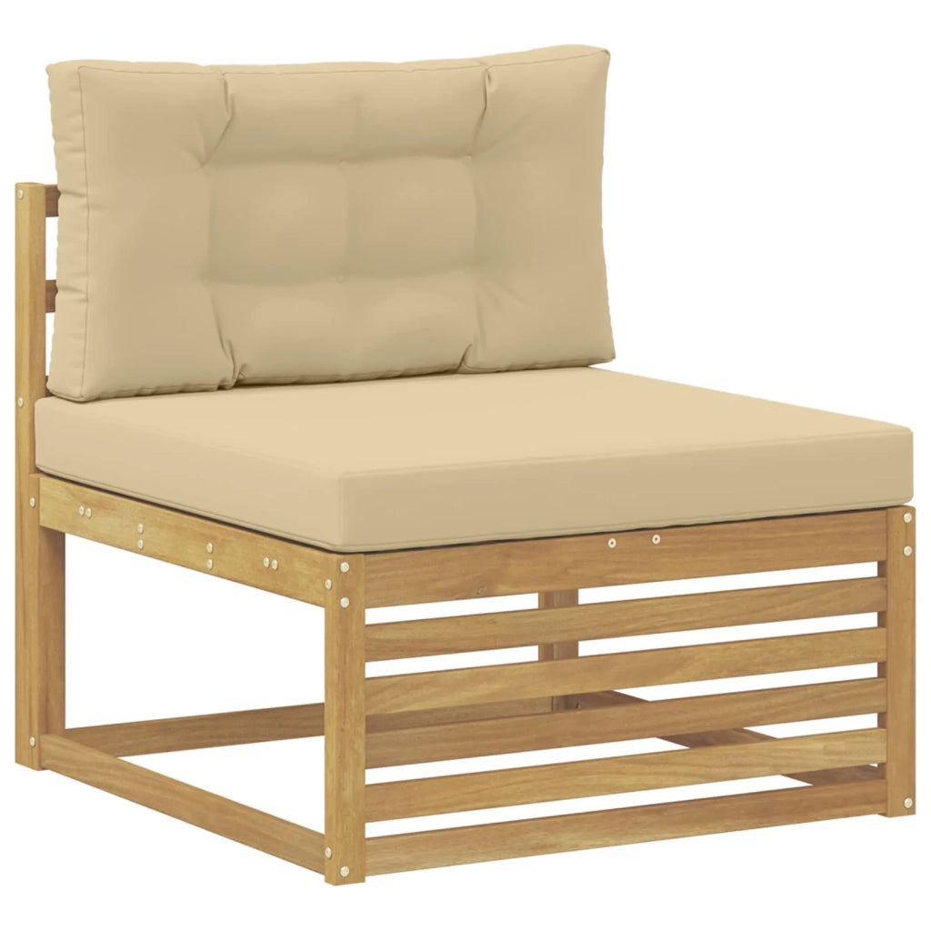 Set di divani da esterno 8 pcs Bianco e Beige 3390198