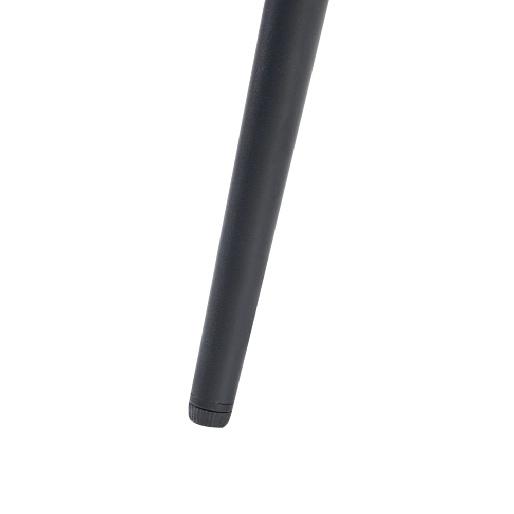 Set di 2 sedie da pranzo velluto nero braccioli schienale intagliato gambe in metallo moderna industriale