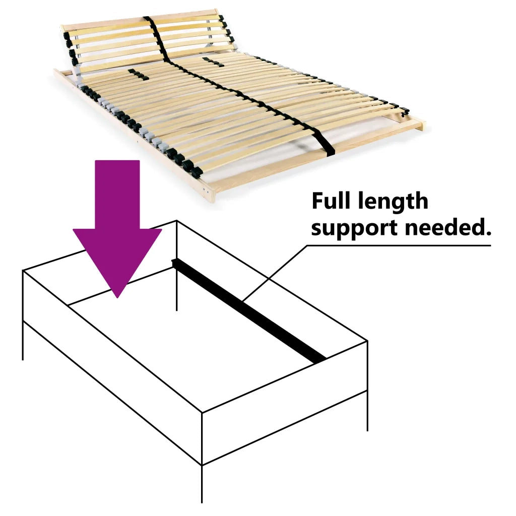 Letto matrimoniale | Letto per adulti | Rete a Doghe 7 Zone senza Materasso con 28 Doghe 80x200 cm