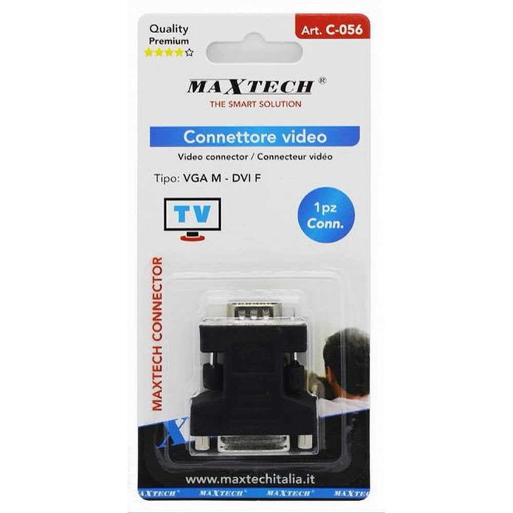 Trade Shop - Connettore Video Adattatore Vga Maschio A Dvi Femmina Tv Cavo Convertitore C-056 -