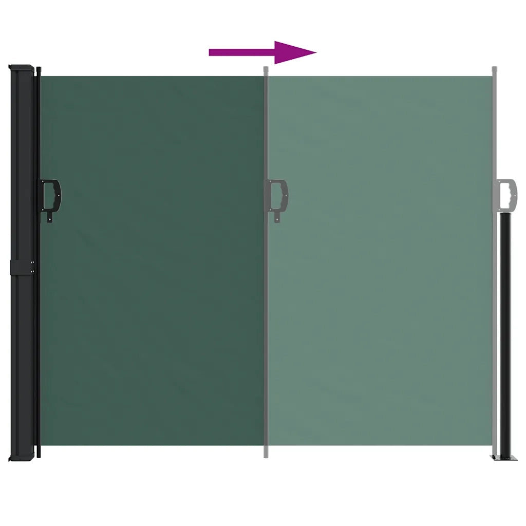 Tenda da Sole Laterale Retrattile Verde Scuro 160x600 cm