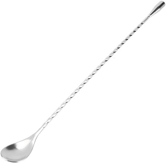 Cocktail roerlepel professionale 31 cm - acciaio inossidabile - manico lungo - resistente alla corrosione - ideale per cocktail