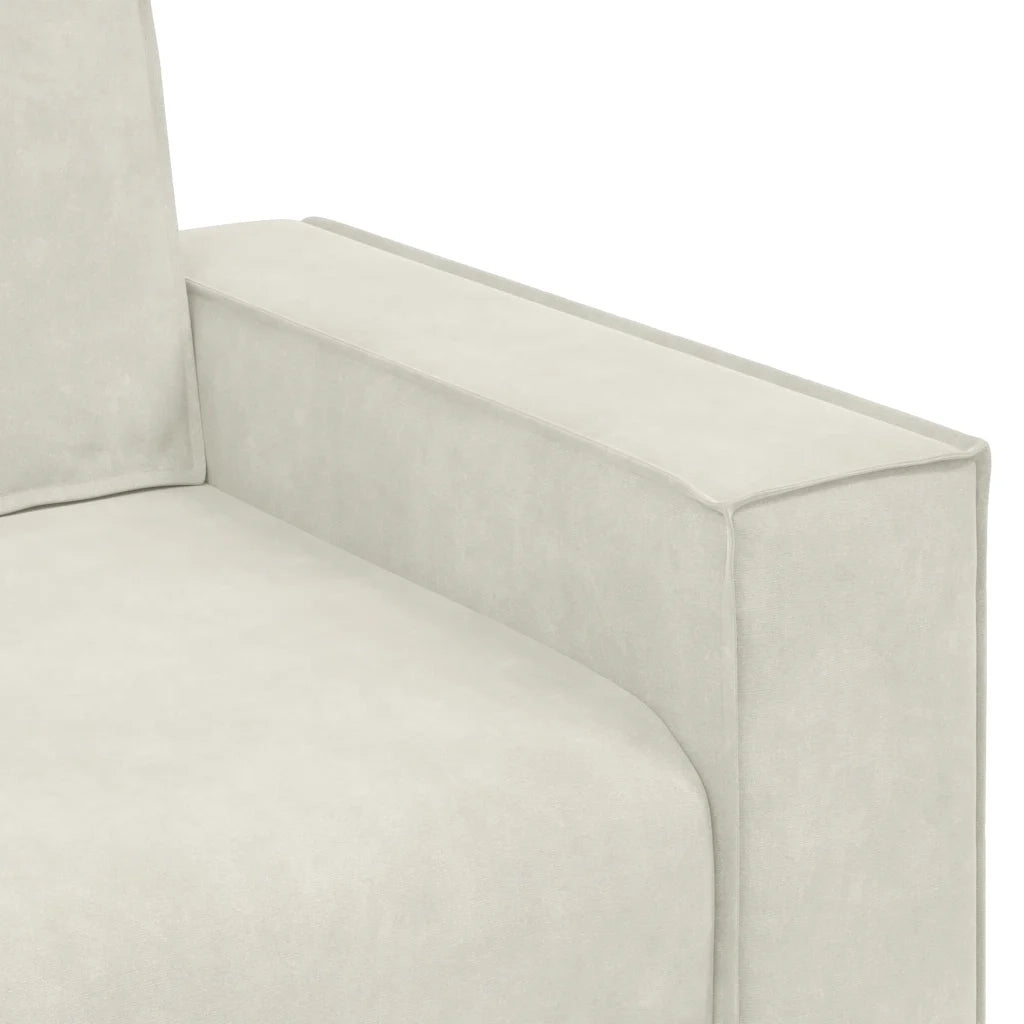 Divano Sedia Crema 100x78x84 cm Velluto 4105008