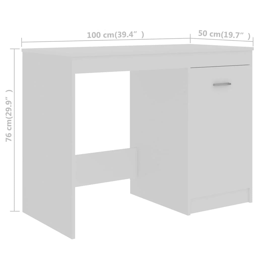 Scrivania tavolo postazione di lavoro mobile per computer studio 140 x 50 x 76 cm legno ingegnerizzato bianco 02_0023523
