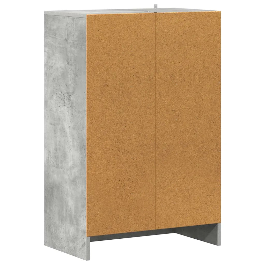 Scarpiera-Scaffale per scarpe Grigio Cemento 60x35x92 cm in Truciolato 607914