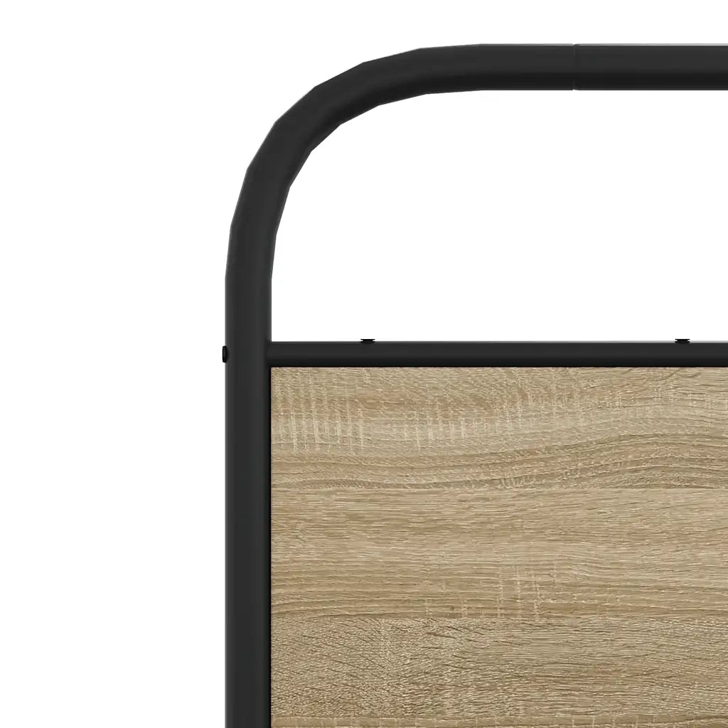 Giroletto senza Materasso in Metallo-Struttura Letto Rovere Fumo 200x200 cm 127336