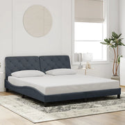 Giroletto senza Materasso Grigio Scuro 200x200 cm Velluto