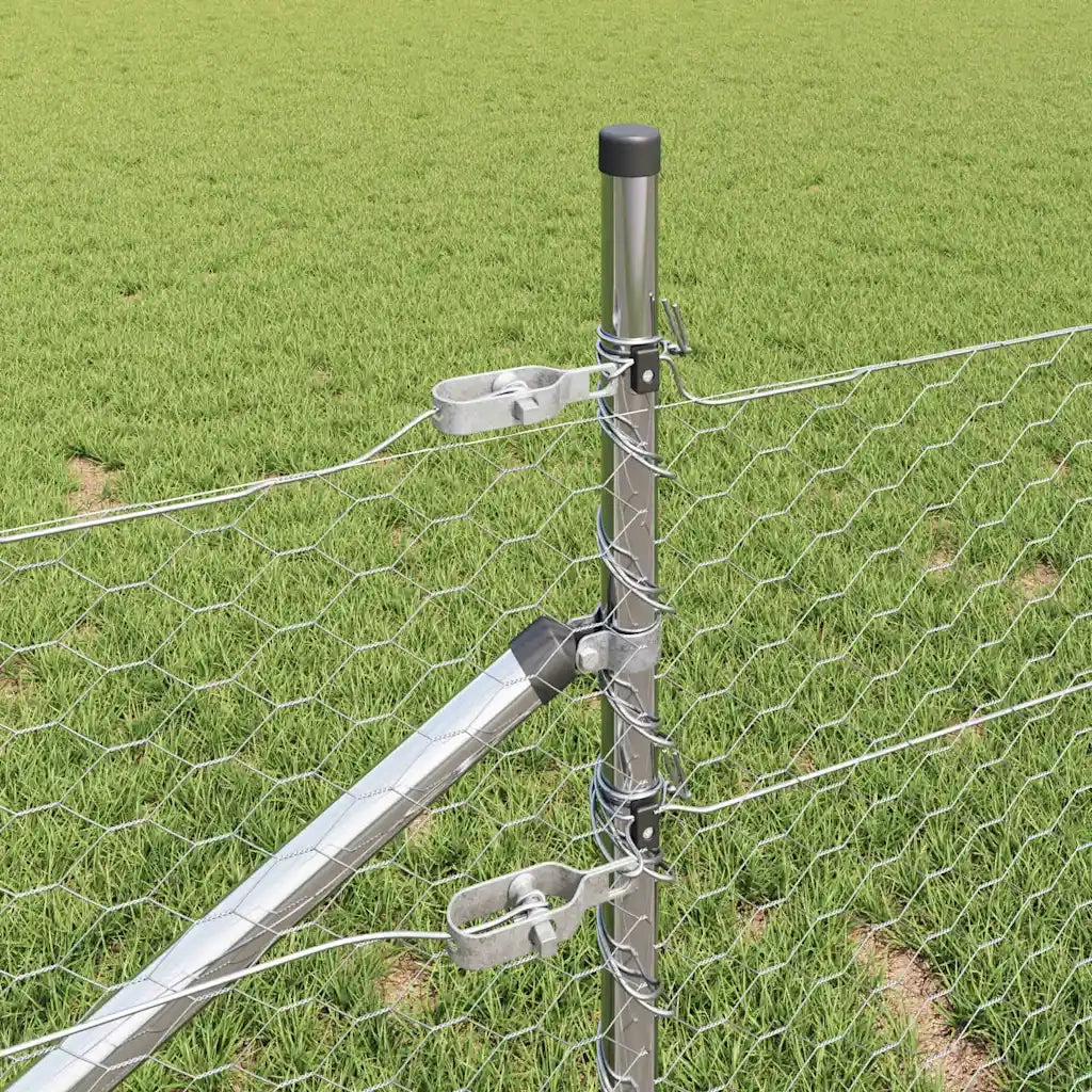 Palo della recinzione | Pannello per recinzione Argento